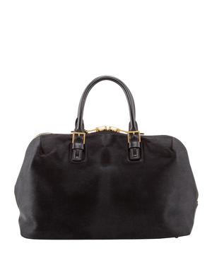 Sort taske af kalveskind